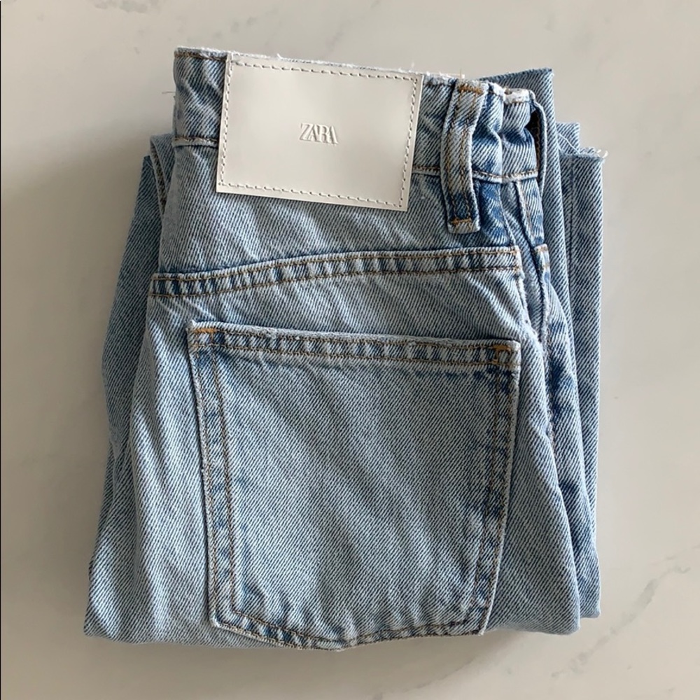 Zara High Rise Straight Leg Denim
